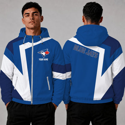 [HOMERUN DEAL] NEW CUSTOMIZED MLB12 TBJ TORONTO BLUE JAYS WINDBREAKER JACKET