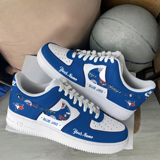 [HOMERUN DEAL] NEW CUSTOMIZED MLB12 TBJ TORONTO BLUE JAYS AF1 SHOES