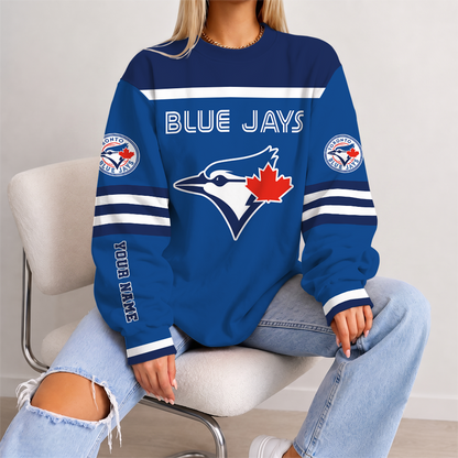 [HOMERUN DEAL] NEW CUSTOMIZED MLB12 TBJ TORONTO BLUE JAYS UNISEX SWEATSHIRT