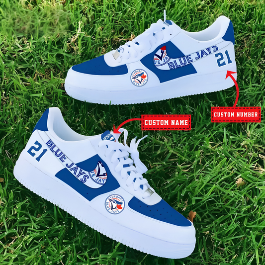 [HOMERUN DEAL] NEW CUSTOMIZED MLB12 TBJ TORONTO BLUE JAYS AF1 SHOES