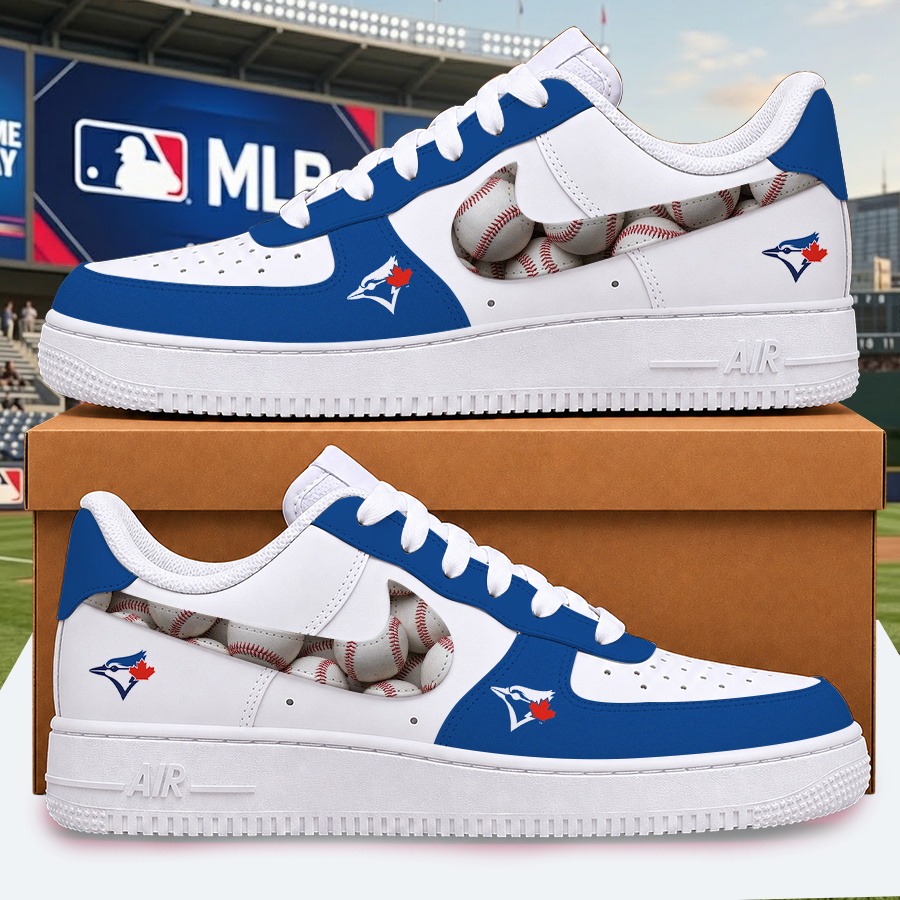 [HOMERUN DEAL] NEW CUSTOMIZED MLB12 TBJ TORONTO BLUE JAYS AF1 SHOES