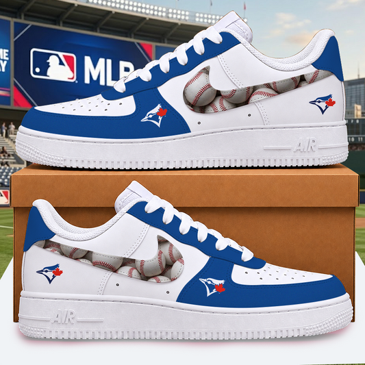 [HOMERUN DEAL] NEW CUSTOMIZED MLB12 TBJ TORONTO BLUE JAYS AF1 SHOES