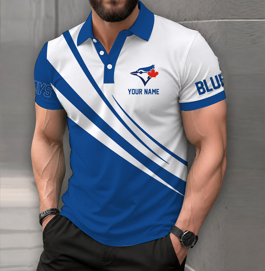 [HOMERUN DEAL] NEW CUSTOMIZED MLB12 TBJ TORONTO BLUE JAYS POLO SHIRT