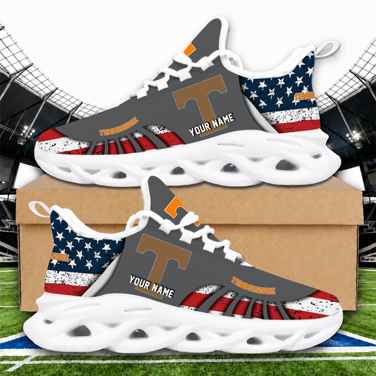 [HOMERUN DEAL] NEW CUSTOMIZED NCAA CWS12 TNV TENNESSEE VOLUNTEERS UNISEX CLUNKY SNEAKERS