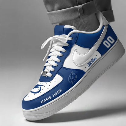 [PUCK DROP DEAL] NEW CUSTOMIZED NHL12 TPL TAMPA BAY LIGHTNING AF1 SHOES