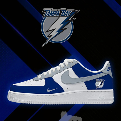 [PUCK DROP DEAL] NEW CUSTOMIZED NHL12 TPL TAMPA BAY LIGHTNING AF1 SHOES