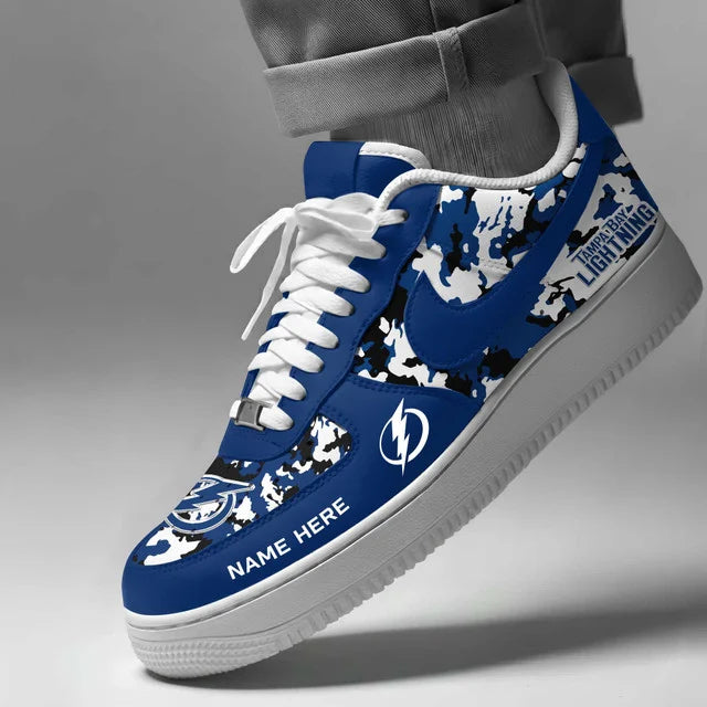 [PUCK DROP DEAL] NEW CUSTOMIZED NHL12 TPL TAMPA BAY LIGHTNING AF1 SHOES