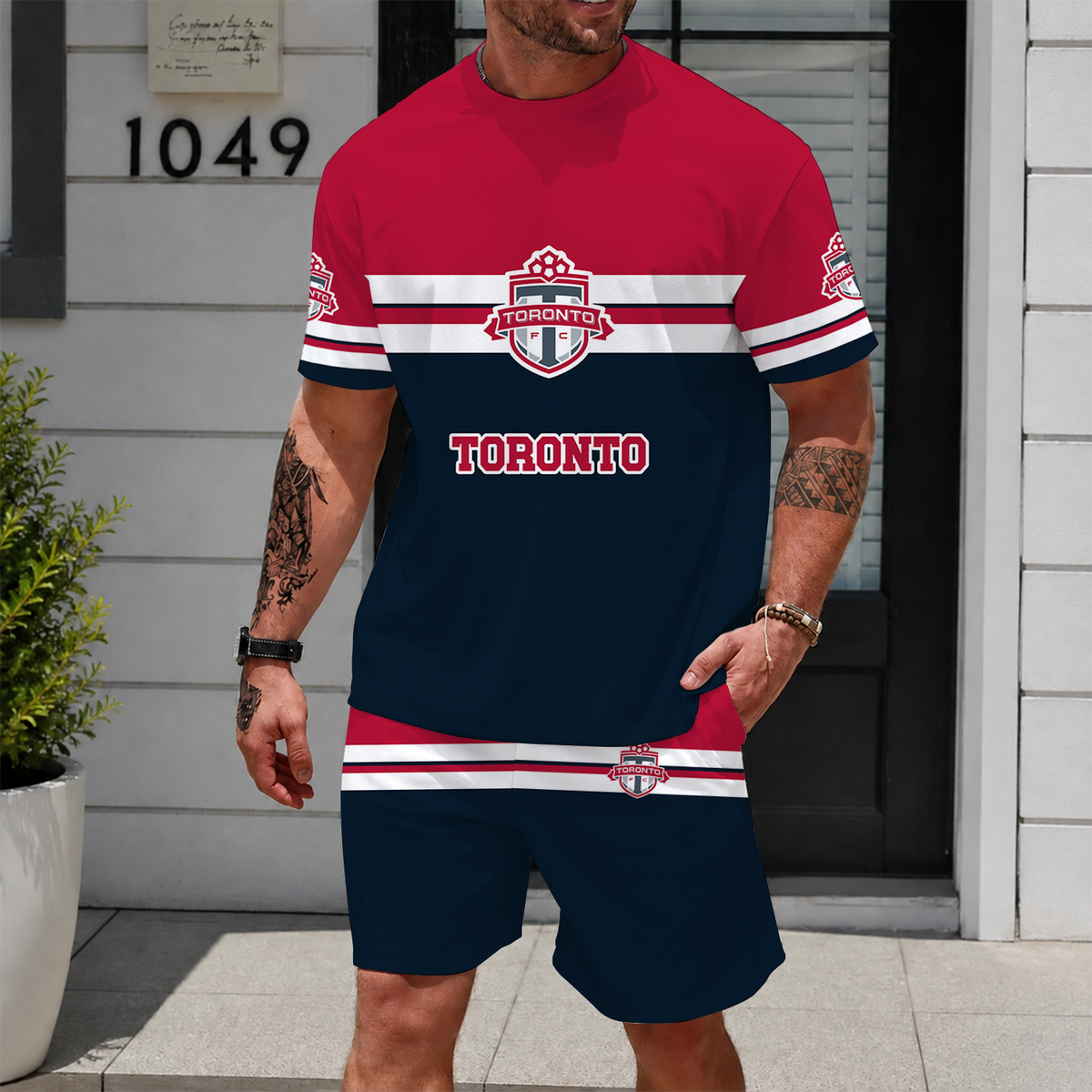 [GOAL DEAL] NEW CUSTOMIZED MLS12 TRT TORONTO FC UNISEX T-SHIRT & SHORTS SET