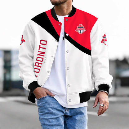 [GOAL DEAL] NEW CUSTOMIZED MLS12 TRT TORONTO FC BASEBALL JACKET & SATIN VARSITY JACKET