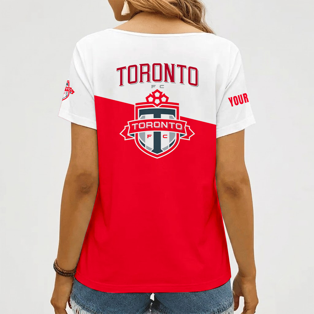 [GOAL DEAL] NEW CUSTOMIZED MLS12 TRT TORONTO FC V-NECK FEMALE SHIRT