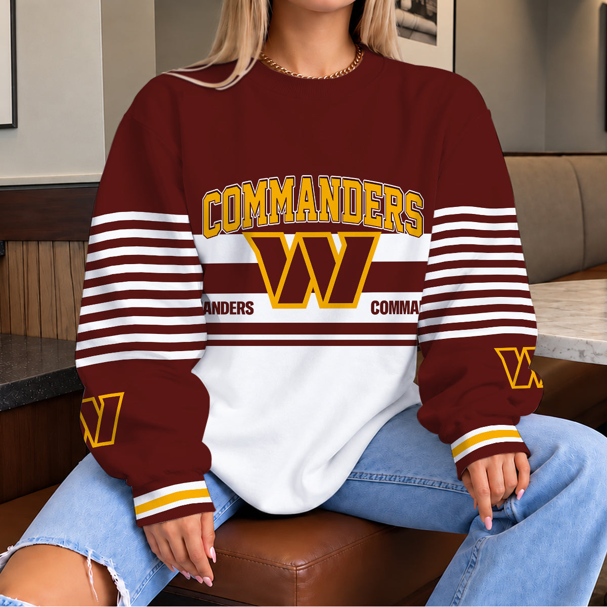[TOUCHDOWN DEAL] NEW CUSTOMIZED NFL12 WTC THE COMMANDERS UNISEX SWEATSHIRT