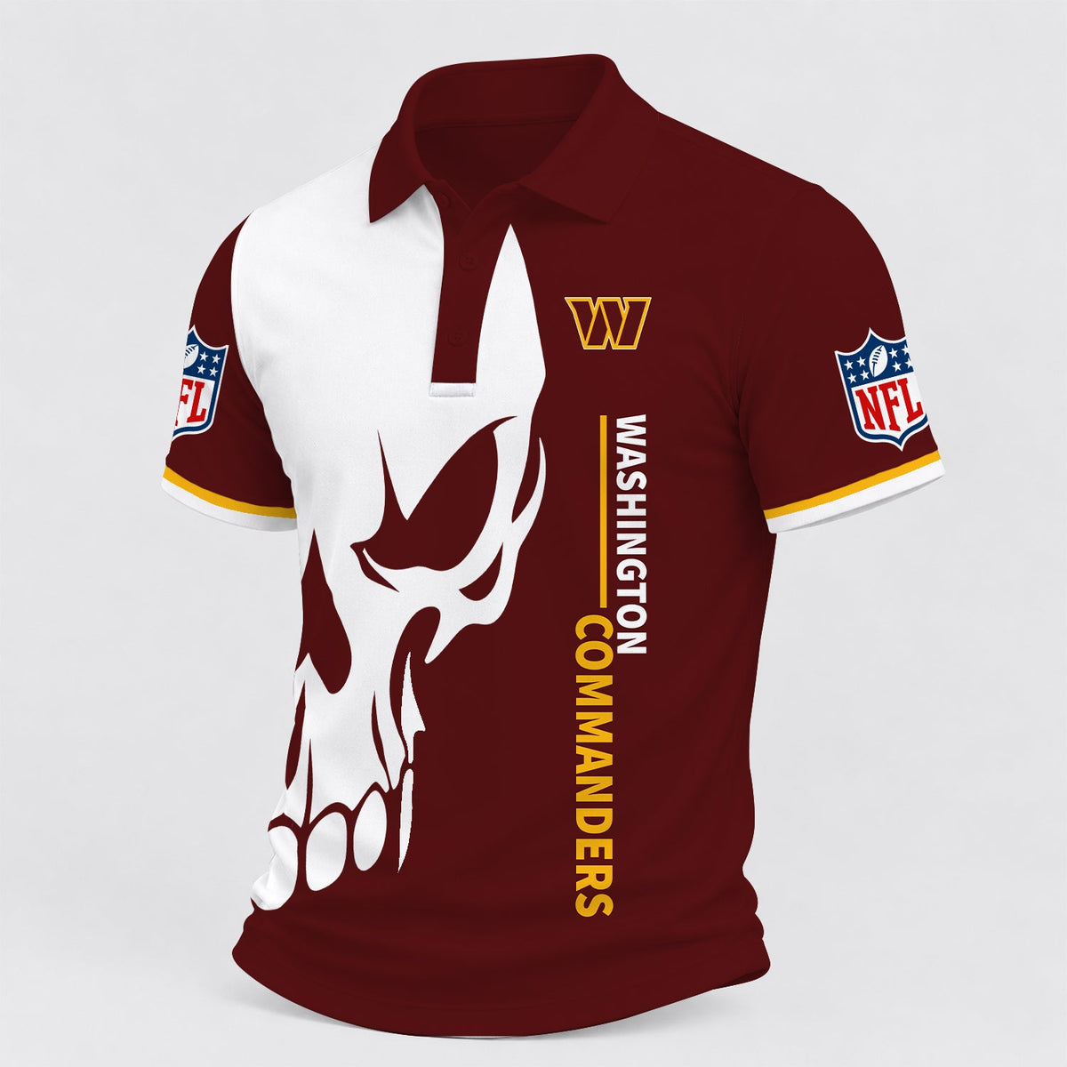 [TOUCHDOWN DEAL] NEW CUSTOMIZED NFL12 WTC WASHINGTON COMMANDERS POLO SHIRT