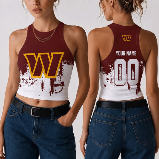 [TOUCHDOWN DEAL] NEW CUSTOMIZED NFL12 WTC THE COMMANDERS WOMEN'S CROP TOP