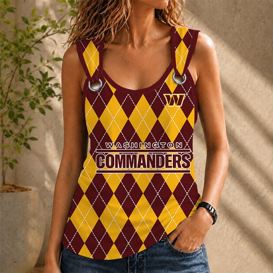 [TOUCHDOWN DEAL] NEW CUSTOMIZED NFL12 WTC WASHINGTON COMMANDERS O-RING SHOULDER TANK TOP