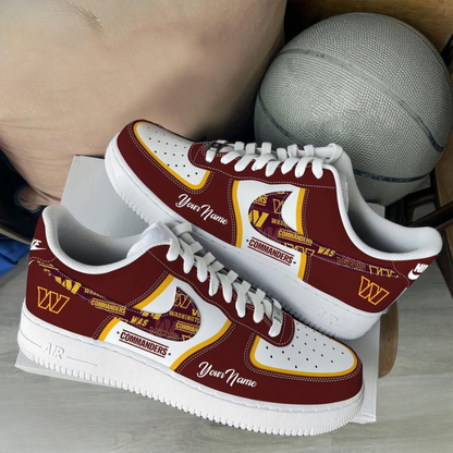 [TOUCHDOWN DEAL] NEW CUSTOMIZED NFL12 WTC WASHINGTON COMMANDERS AF1 SNEAKERS