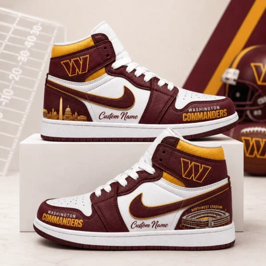 [TOUCHDOWN DEAL] NEW CUSTOMIZED NFL12 WTC WASHINGTON COMMANDERS AIR JORDAN 1