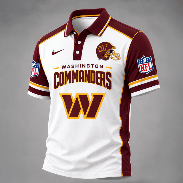 [TOUCHDOWN DEAL] NEW CUSTOMIZED NFL12 WTC THE COMMANDERS POLO SHIRT