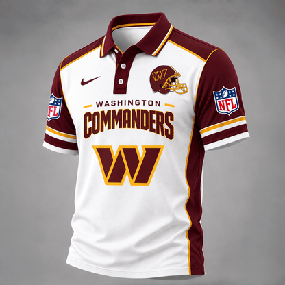 [TOUCHDOWN DEAL] NEW CUSTOMIZED NFL12 WTC THE COMMANDERS POLO SHIRT