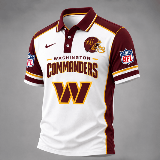 [TOUCHDOWN DEAL] NEW CUSTOMIZED NFL12 WTC THE COMMANDERS POLO SHIRT