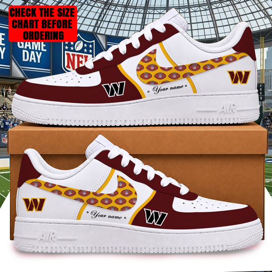 [TOUCHDOWN DEAL] NEW CUSTOMIZED NFL12 WTC WASHINGTON COMMANDERS AF1 SHOES