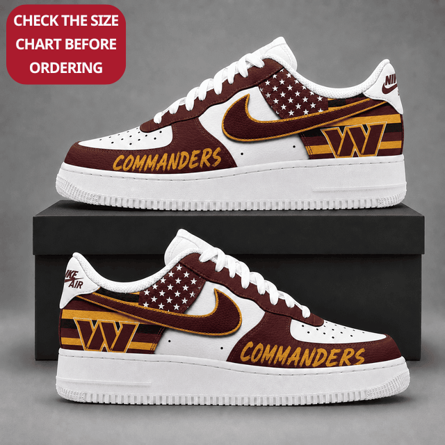 [TOUCHDOWN DEAL] NEW CUSTOMIZED NFL12 WTC WASHINGTON COMMANDERS AF1 SHOES