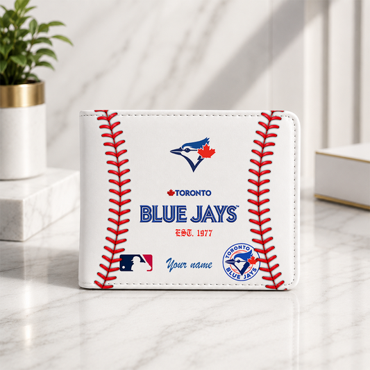 [HOMERUN DEAL] NEW CUSTOMIZED MLB12 TBJ TORONTO BLUE JAYS LEATHER WALLET