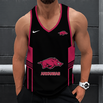 [TOUCHDOWN DEAL] NEW CUSTOMIZED NCAA FBS12 AKR ARKANSAS RAZORBACKS UNISEX TANK TOP