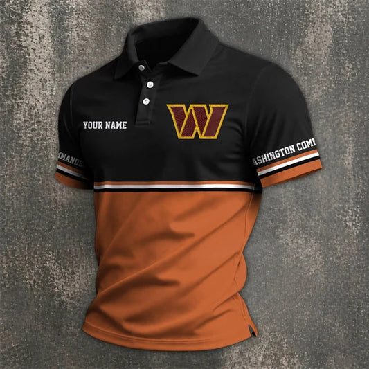 [TOUCHDOWN DEAL] NEW CUSTOMIZED NFL12 WTC WASHINGTON COMMANDERS POLO SHIRT