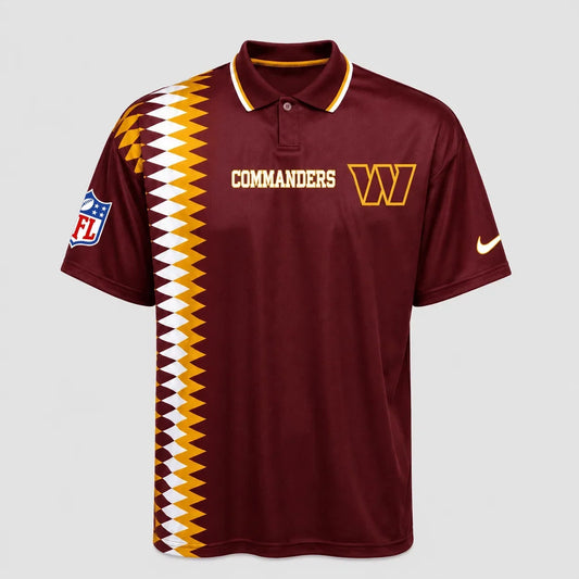 [TOUCHDOWN DEAL] NEW CUSTOMIZED NFL12 WTC WASHINGTON COMMANDERS POLO SHIRT