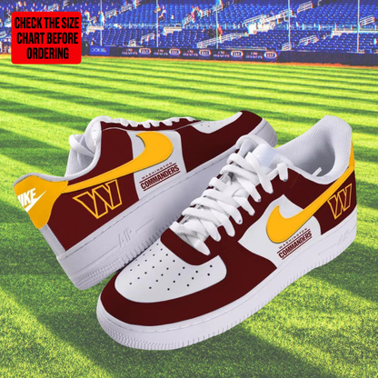 [TOUCHDOWN DEAL] NEW CUSTOMIZED NFL12 WTC WASHINGTON COMMANDERS AF1 SHOES