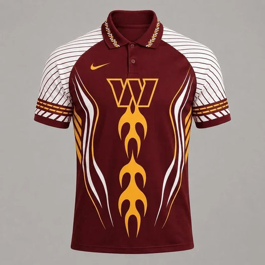 [TOUCHDOWN DEAL] NEW CUSTOMIZED NFL12 WTC WASHINGTON COMMANDERS POLO SHIRT