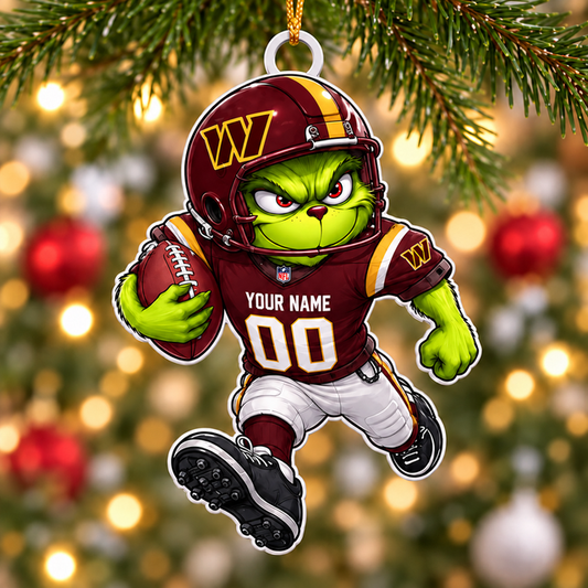 [TOUCHDOWN DEAL] NEW CUSTOMIZED NFL12 WTC WASHINGTON COMMANDERS CHRISTMAS ACRYLIC ORNAMENT
