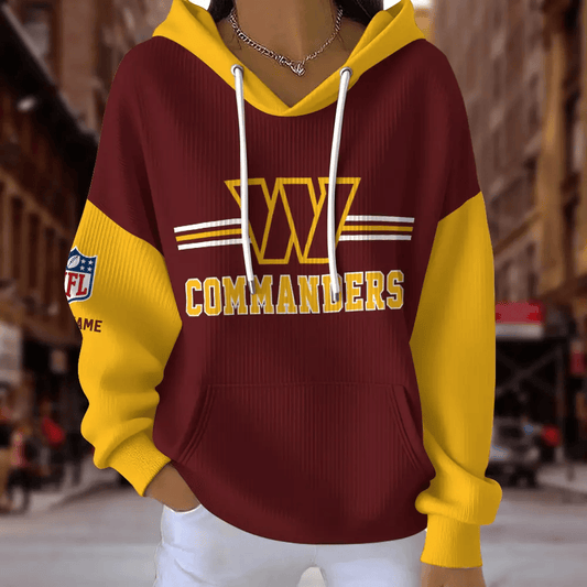 [TOUCHDOWN DEAL] NEW CUSTOMIZED NFL12 WTC WASHINGTON COMMANDERS RIBBED HOODIE & SWEATSHIRT