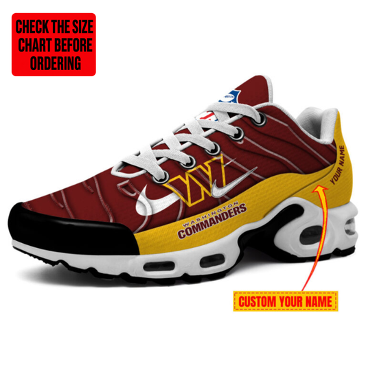 [TOUCHDOWN DEAL] NEW CUSTOMIZED NFL12 WTC WASHINGTON COMMANDERS AIR MAX PLUS SNEAKERS
