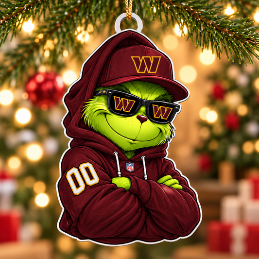 [TOUCHDOWN DEAL] NEW CUSTOMIZED NFL12 WTC WASHINGTON COMMANDERS CHRISTMAS ACRYLIC ORNAMENT