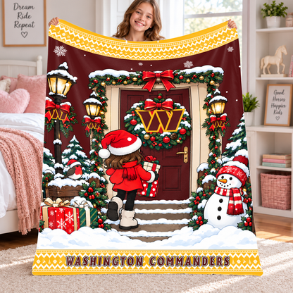 [TOUCHDOWN DEAL] NEW CUSTOMIZED NFL12 WTC THE COMMANDERS FLEECE BLANKET
