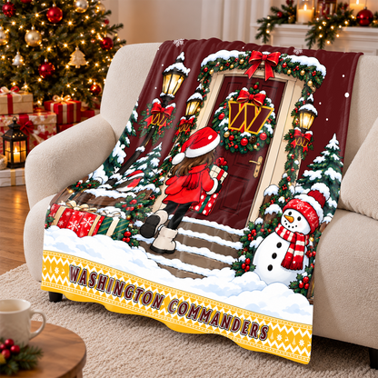 [TOUCHDOWN DEAL] NEW CUSTOMIZED NFL12 WTC THE COMMANDERS FLEECE BLANKET