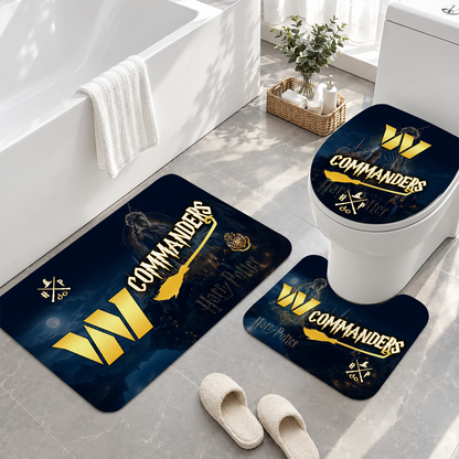 [TOUCHDOWN DEAL] NEW CUSTOMIZED NFL12 WTC WASHINGTON COMMANDERS 3-PIECE BATHROOM RUG SET
