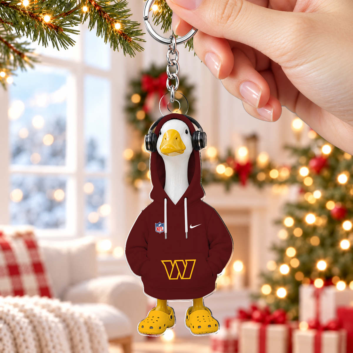 [TOUCHDOWN DEAL] NEW CUSTOMIZED NFL12 WTC WASHINGTON COMMANDERS ACRYLIC KEYCHAIN