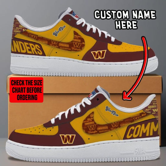 [TOUCHDOWN DEAL] NEW CUSTOMIZED NFL12 WTC WASHINGTON COMMANDERS AF1 SNEAKERS