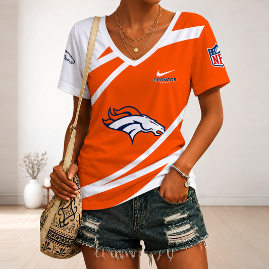 [TOUCHDOWN DEAL] NEW CUSTOMIZED NFL13 DVB DENVER BRONCOS V-NECK FEMALE SHIRT