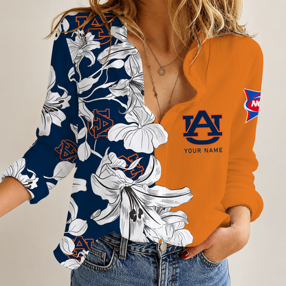 [TOUCHDOWN DEAL] NEW CUSTOMIZED NCAA FBS13 ABT AUBURN TIGERS WOMEN CASUAL SHIRT
