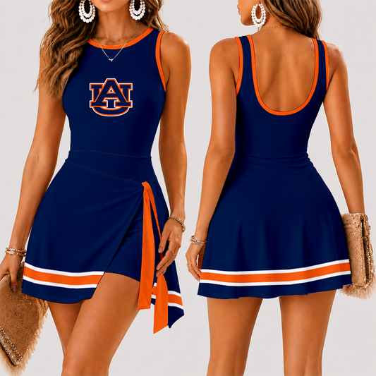 [TOUCHDOWN DEAL] NEW CUSTOMIZED NCAA FBS13 ABT AUBURN TIGERS WOMEN'S SUMMER SKORT DRESS