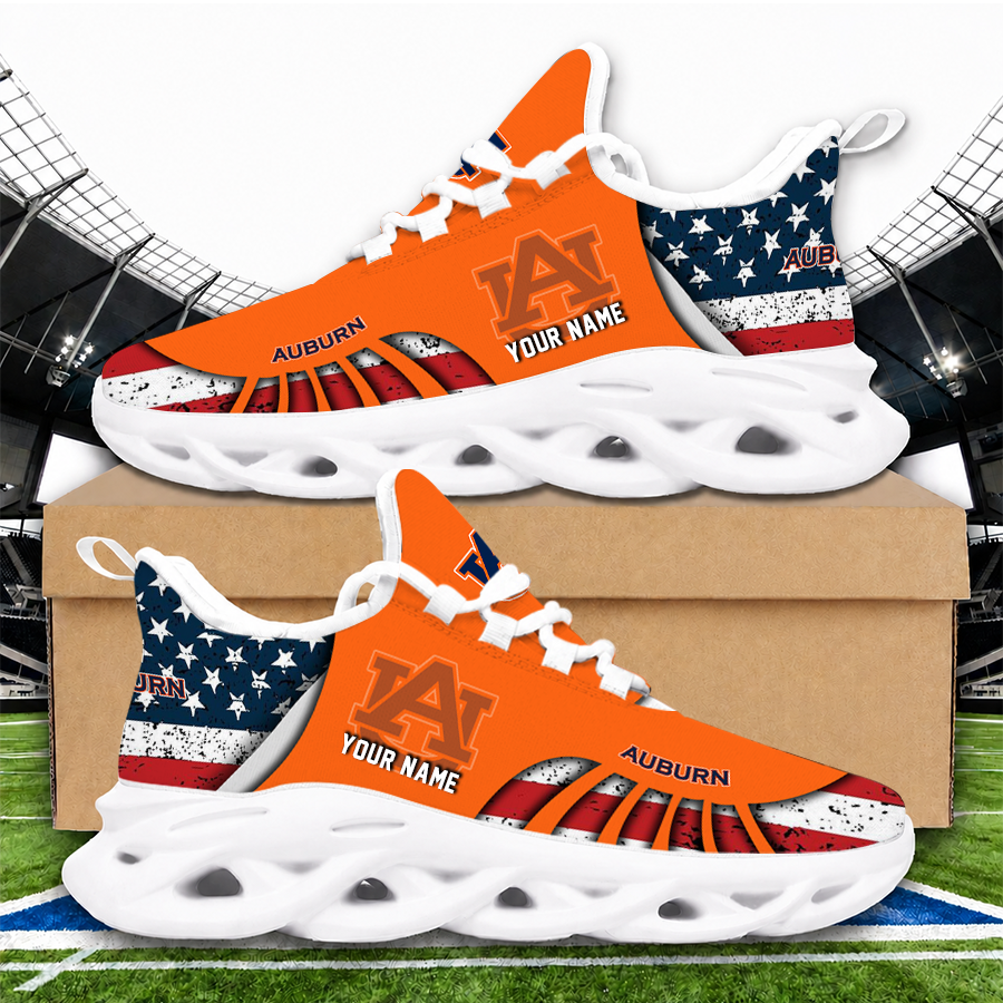 [TOUCHDOWN DEAL]NEW CUSTOMIZED NCAA FBS13 ABT AUBURN TIGERS CLUNKY SNEAKERS