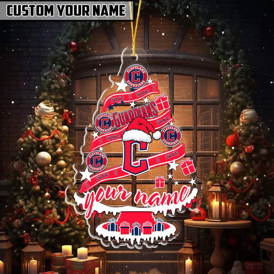 [HOMERUN DEAL] NEW CUSTOMIZED MLB13 CGS CLEVELAND GUARDIANS CHRISTMAS ACRYLIC ORNAMENT