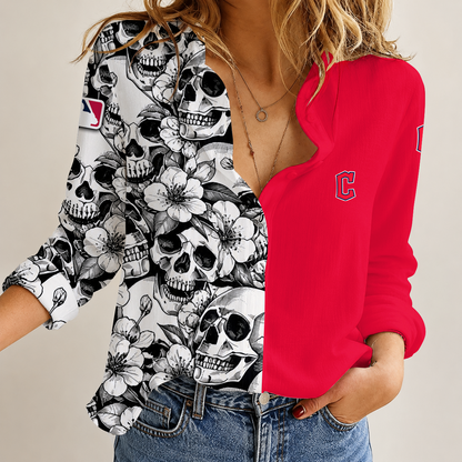 [HOMERUN DEAL] NEW CUSTOMIZED MLB13 CGS CLEVELAND GUARDIANS WOMEN'S CASUAL SHIRT