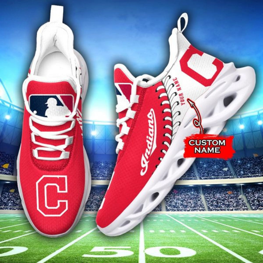 [HOMERUN DEAL] NEW CUSTOMIZED MLB13 CGS CLEVELAND GUARDIANS MAX SOUL SHOES