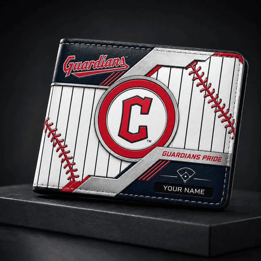 [HOMERUN DEAL] NEW CUSTOMIZED MLB13 CGS CLEVELAND GUARDIANS LEATHER WALLET