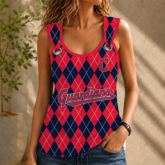 [HOMERUN DEAL] NEW CUSTOMIZED MLB13 CGS CLEVELAND GUARDIANS O-RING SHOULDER TANK TOP