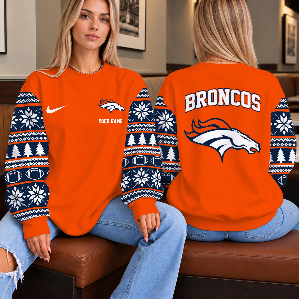 [TOUCHDOWN DEAL] NEW CUSTOMIZED NFL13 DVB THE BRONCOS UNISEX SWEATSHIRT